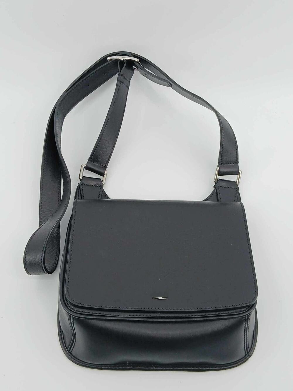 Black Leather crossbody bag, Shinola Field Detroit